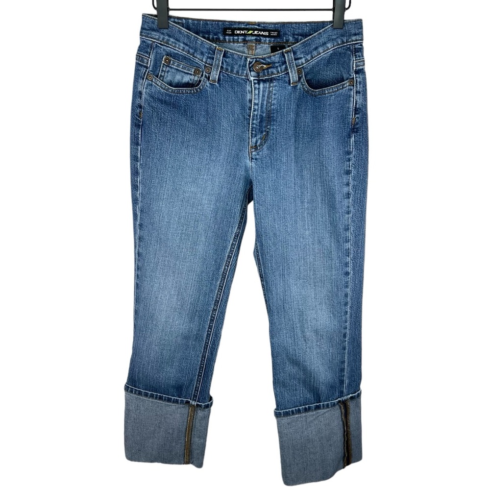 Y2K DKNY Jeans So Low Lita Denim Capris 6‎